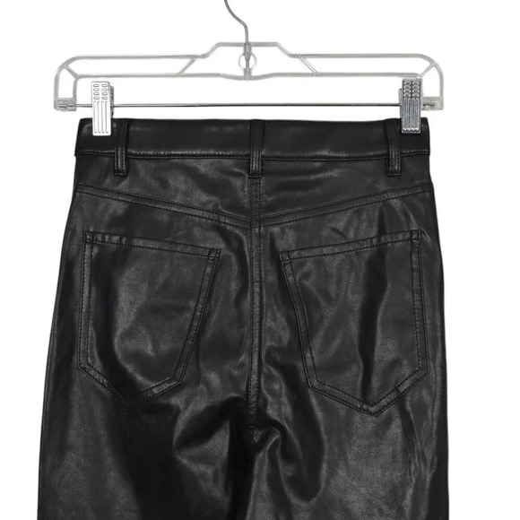 Aritzia Wilfred Free Faux Leather Leggings Pant Black Charm High Rise Size 00 - Picture 7 of 12